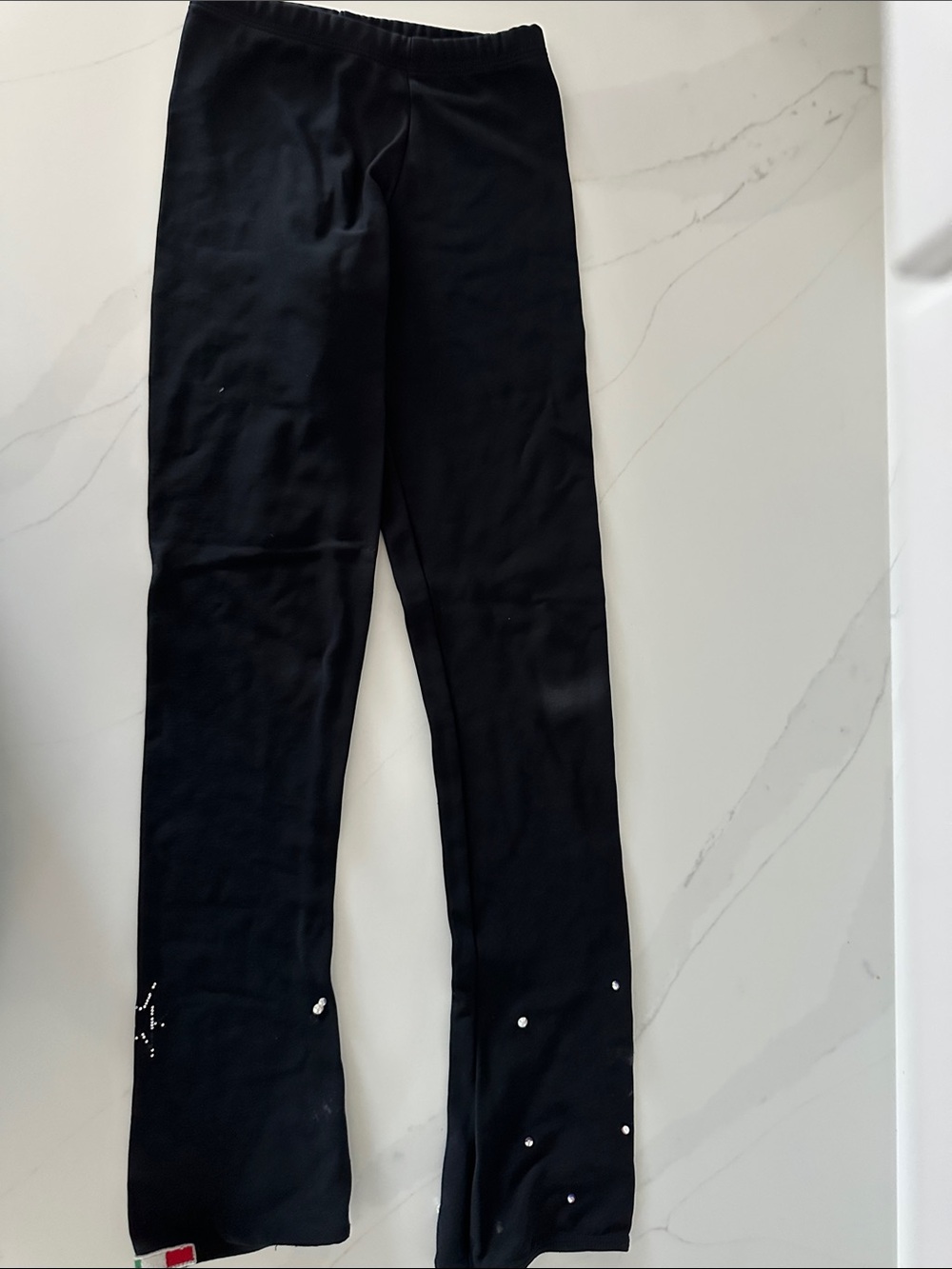 Karisma girls  Black Stretch ice skating pants.